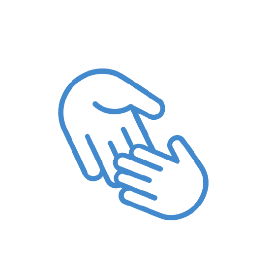 hands coming together icon